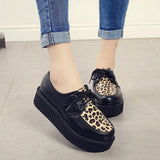 Creepers casual shoes woman plus size sneakers women shoes ladies platform shoes 2020 Lace-up Women Flats Female shoes loafers - ENSEIGNE DENIS