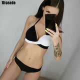 Riseado Sexy Push Up Bikinis Set Swimwear Women Swimsuits Bathing Suit Women Halter biquini Leaf Print Beach Wear Bikini 2020 - ENSEIGNE DENIS