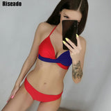 Riseado Sexy Push Up Bikinis Set Swimwear Women Swimsuits Bathing Suit Women Halter biquini Leaf Print Beach Wear Bikini 2020 - ENSEIGNE DENIS