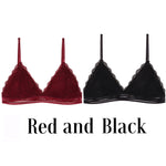 1/2PCS French Style Bralette Seamless Deep V Lace Bra Wireless Thin Underwear Sexy Lingerie Soft Push Up Bras For Women Hot - ENSEIGNE DENIS