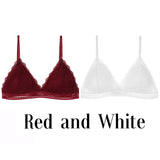 1/2PCS French Style Bralette Seamless Deep V Lace Bra Wireless Thin Underwear Sexy Lingerie Soft Push Up Bras For Women Hot - ENSEIGNE DENIS