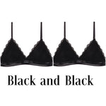 1/2PCS French Style Bralette Seamless Deep V Lace Bra Wireless Thin Underwear Sexy Lingerie Soft Push Up Bras For Women Hot - ENSEIGNE DENIS