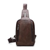 Celinv Koilm Men Crossbody Bag Big Size Daily Chest Bag High Quality Large Capacity Split Leather Shoulder Sling Bag For iPad - ENSEIGNE DENIS