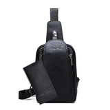 Celinv Koilm Men Crossbody Bag Big Size Daily Chest Bag High Quality Large Capacity Split Leather Shoulder Sling Bag For iPad - ENSEIGNE DENIS