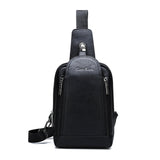 Celinv Koilm Men Crossbody Bag Big Size Daily Chest Bag High Quality Large Capacity Split Leather Shoulder Sling Bag For iPad - ENSEIGNE DENIS