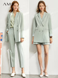 Amii Minimalism suit women 2020 spring new Solid blazer,vest,high waist pants for women 12060909 - ENSEIGNE DENIS