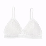 1/2PCS Women Bralette French Style Lace Bra Girls Triangle Cup Lingerie Deep V Wireless Underwear Soft Thin Seamless Bra
