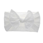 Baby Big Bow Soft Nylon Headbands Flower Print Nylon Turban Hairband Oversize Bunny Bow Headwrap Baby Girl Head Wrap Accessories