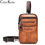 Celinv Koilm Men Shoulder Messenger Bag Small Multi-function Sling Chest Bag Legs Waist Bag For Man New Fashion Casual Crossbody - ENSEIGNE DENIS