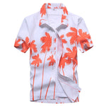 Palm Tree Printed Hawaiian Beach Shirt for Men 2019 Summer Short Sleeve 5XL Aloha Shirts Mens Holiday Vacation Clothing Chemise - ENSEIGNE DENIS