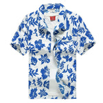 Palm Tree Printed Hawaiian Beach Shirt for Men 2019 Summer Short Sleeve 5XL Aloha Shirts Mens Holiday Vacation Clothing Chemise - ENSEIGNE DENIS