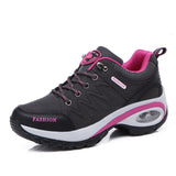 Trainers Women Durable Outside Sneakers Female Platform Durable Damping Comfortable Genuine Leather Female Vulcanized Shoes - ENSEIGNE DENIS