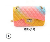 2020 New Fashion Women Ladies Jelly Chain Bag Women's Rainbow PVC Bag Shoulder Bag Handbag - ENSEIGNE DENIS