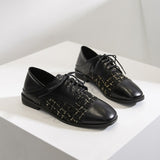 Plus Size 44 Spring Designer Shoes Woman Quality Leather Slip on Flats Shoes for Women Loafers Ladies Shoe Zapatos De Mujer JJ22 - ENSEIGNE DENIS