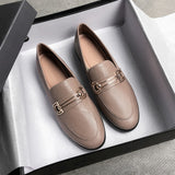Plus Size 44 Spring Designer Shoes Woman Quality Leather Slip on Flats Shoes for Women Loafers Ladies Shoe Zapatos De Mujer JJ22 - ENSEIGNE DENIS