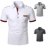 Men Polo Men Shirt Short Sleeve Polo Shirt Contrast Color Polo New Clothing Summer Streetwear Casual Fashion Men tops