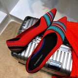 New Summer Woven Flat Shoes Knit Ballet Shoes Women Pointed Shallow Casual Boat Shoes Breathable Nurse Pregnant Shoes Zapatos De - ENSEIGNE DENIS