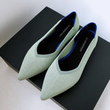 New Summer Woven Flat Shoes Knit Ballet Shoes Women Pointed Shallow Casual Boat Shoes Breathable Nurse Pregnant Shoes Zapatos De - ENSEIGNE DENIS