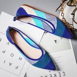 New Summer Woven Flat Shoes Knit Ballet Shoes Women Pointed Shallow Casual Boat Shoes Breathable Nurse Pregnant Shoes Zapatos De - ENSEIGNE DENIS