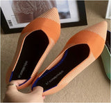 New Summer Woven Flat Shoes Knit Ballet Shoes Women Pointed Shallow Casual Boat Shoes Breathable Nurse Pregnant Shoes Zapatos De - ENSEIGNE DENIS