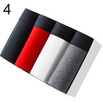 4Pcs/Set Men Solid Color Elastic Waistband Low Rise Boxers Cotton Underpants  Sexy Modal Underwear Briefs - ENSEIGNE DENIS