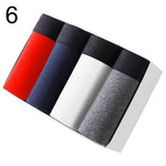 4Pcs/Set Men Solid Color Elastic Waistband Low Rise Boxers Cotton Underpants  Sexy Modal Underwear Briefs - ENSEIGNE DENIS