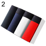 4Pcs/Set Men Solid Color Elastic Waistband Low Rise Boxers Cotton Underpants  Sexy Modal Underwear Briefs - ENSEIGNE DENIS
