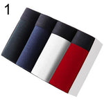 4Pcs/Set Men Solid Color Elastic Waistband Low Rise Boxers Cotton Underpants  Sexy Modal Underwear Briefs - ENSEIGNE DENIS