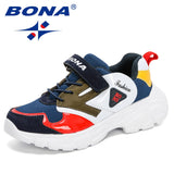 BONA 2020 New Designers Trendy Sneakers Children Sport Shoes Tenis Kids Basket Footwear Lightweight Breathable Jogging Walking - ENSEIGNE DENIS