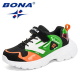 BONA 2020 New Designers Trendy Sneakers Children Sport Shoes Tenis Kids Basket Footwear Lightweight Breathable Jogging Walking - ENSEIGNE DENIS
