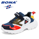 BONA 2020 New Designers Trendy Sneakers Children Sport Shoes Tenis Kids Basket Footwear Lightweight Breathable Jogging Walking - ENSEIGNE DENIS