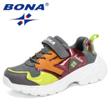 BONA 2020 New Designers Trendy Sneakers Children Sport Shoes Tenis Kids Basket Footwear Lightweight Breathable Jogging Walking - ENSEIGNE DENIS