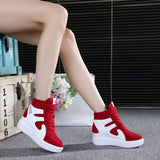 red sneakers women 2020 High top Platform Sneakers women Casual Wedges shoes Womens Shoes Black Platform Vulcanize Shoes Women - ENSEIGNE DENIS