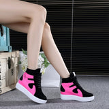 red sneakers women 2020 High top Platform Sneakers women Casual Wedges shoes Womens Shoes Black Platform Vulcanize Shoes Women - ENSEIGNE DENIS