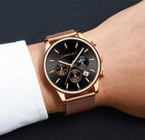 Top Luxury Men Multifunction Watches Waterproof Business Casual Quartz - ENSEIGNE DENIS