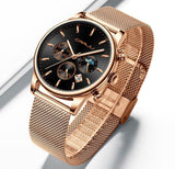 Top Luxury Men Multifunction Watches Waterproof Business Casual Quartz - ENSEIGNE DENIS