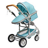 Luxurious Baby Stroller 3 in 1 Portable Travel Baby Carriage Folding Prams Aluminum Frame High Landscape Car for Newborn Baby - ENSEIGNE DENIS