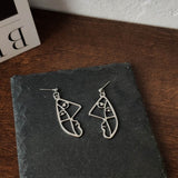 Punk Human Face Drop Earrings For Women Retro Abstract Hollow out Statement Hand Metal Fashion Dangle Earring Jewelry - ENSEIGNE DENIS