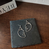 Punk Human Face Drop Earrings For Women Retro Abstract Hollow out Statement Hand Metal Fashion Dangle Earring Jewelry - ENSEIGNE DENIS