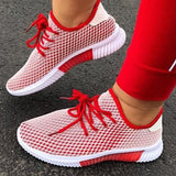 2020 Fashion Vulcanized Shoes Woman Outdoor Lightweight Casual Shoes Breathable Lace Up Sneakers Shoes Women Zapatillas Mujer - ENSEIGNE DENIS