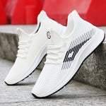 2020 new sports shoes men's breathable casual mesh shoes comfort increase lace-up non-slip low-top running shoes - ENSEIGNE DENIS