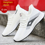 2020 new sports shoes men's breathable casual mesh shoes comfort increase lace-up non-slip low-top running shoes - ENSEIGNE DENIS