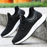 2020 new sports shoes men's breathable casual mesh shoes comfort increase lace-up non-slip low-top running shoes - ENSEIGNE DENIS