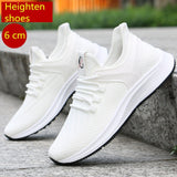 2020 new sports shoes men's breathable casual mesh shoes comfort increase lace-up non-slip low-top running shoes - ENSEIGNE DENIS