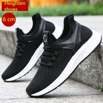 2020 new sports shoes men's breathable casual mesh shoes comfort increase lace-up non-slip low-top running shoes - ENSEIGNE DENIS