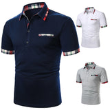 Men Polo Men Shirt Short Sleeve Polo Shirt Contrast Color Polo New Clothing Summer Streetwear Casual Fashion Men tops
