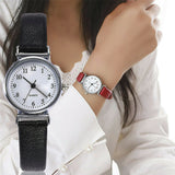 Classic Women's Casual Quartz Leather Band Strap Watch Round Analog Clock Wrist Watches - ENSEIGNE DENIS