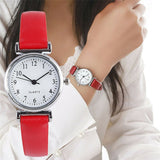 Classic Women's Casual Quartz Leather Band Strap Watch Round Analog Clock Wrist Watches - ENSEIGNE DENIS