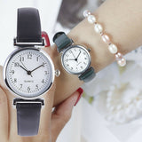 Classic Women's Casual Quartz Leather Band Strap Watch Round Analog Clock Wrist Watches - ENSEIGNE DENIS