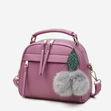 2020 Women PU Leather Handbag Femmes Messenger Bags With Ball Toy Bolsa Shoulder Bags sac a main Party Handbags сумка женская - ENSEIGNE DENIS